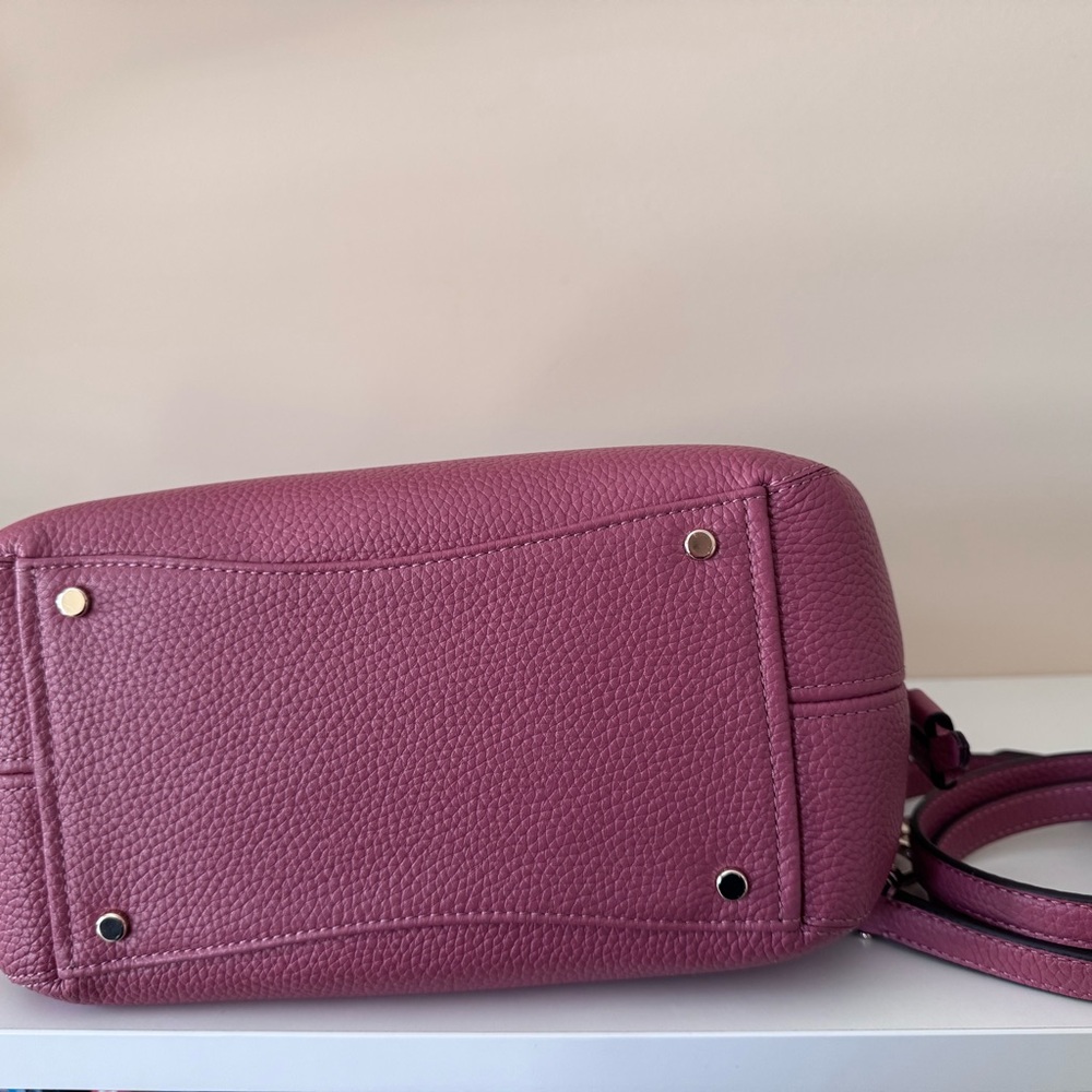 NWT Kate Spade Dumpling Bag Pebbled Leather Top-Handle in Pomegranate - Picture 3 of 7
